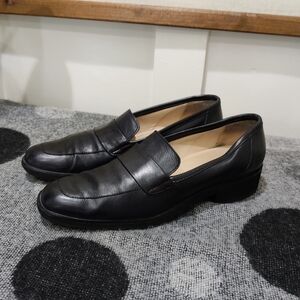 Enzo Angiolini Black Leather Loafers | Classic Low Heel | Women’s Slip-On Shoes